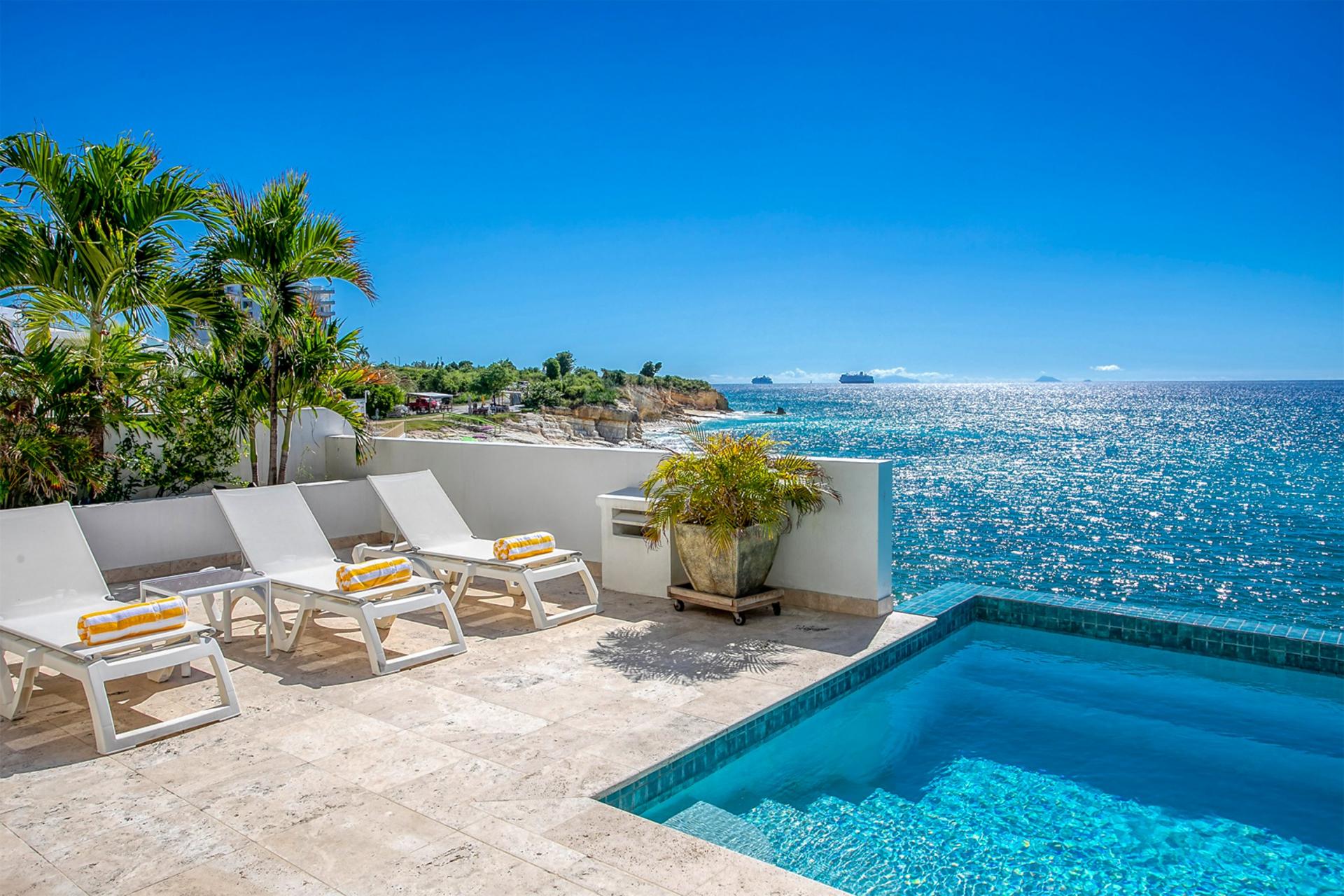 Luxury Villa rental St Martin - Sea view by the pool